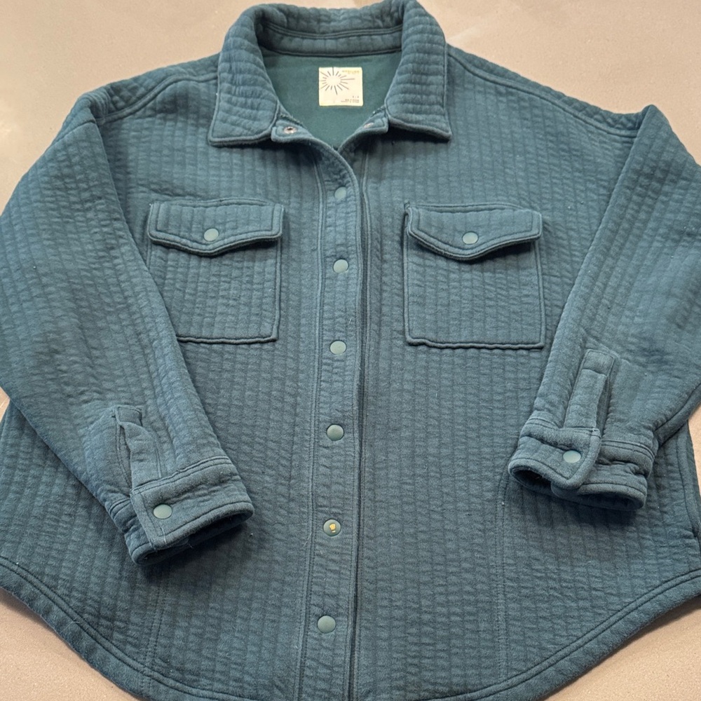 Aerie Quilted Button-Up Jacket